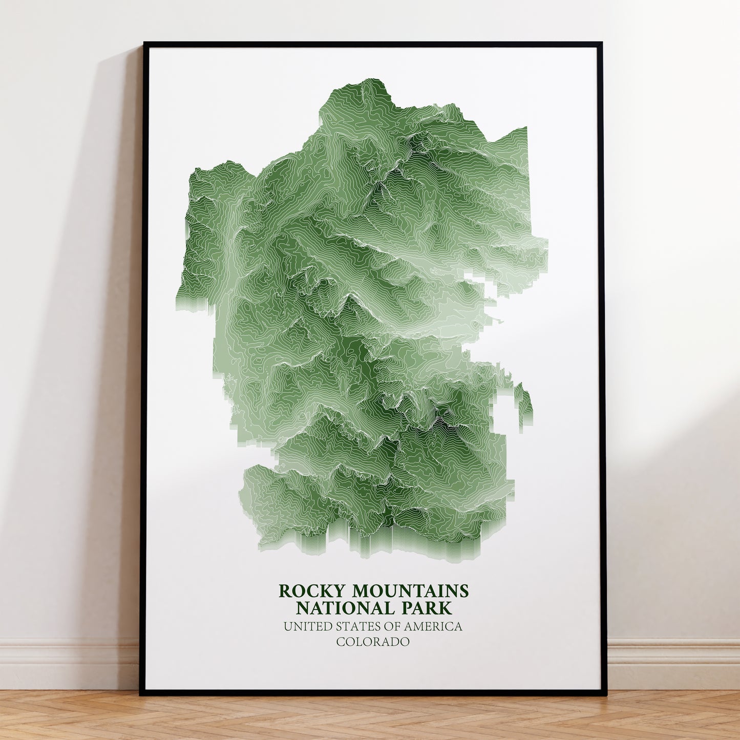 Rocky Mountains Colorado National Park Map