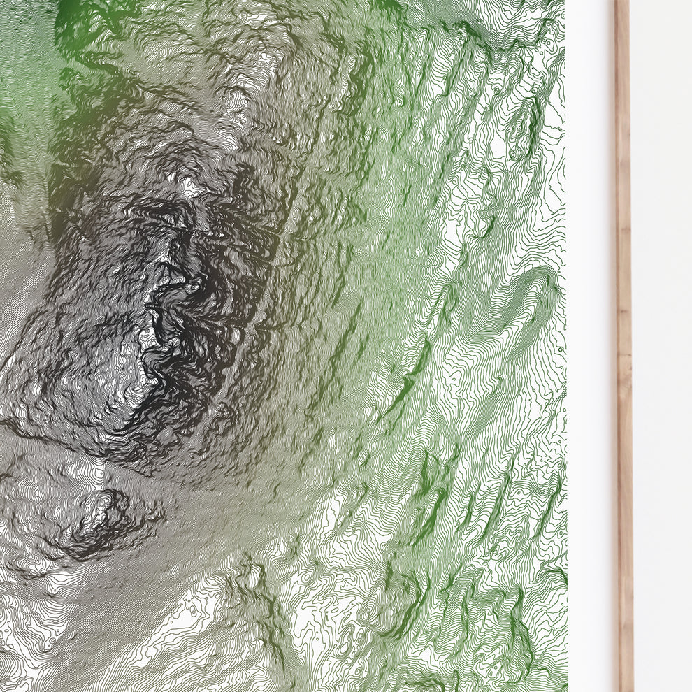 Tryfan Snowdonia Topographic Map Art Print – outandbackstudio