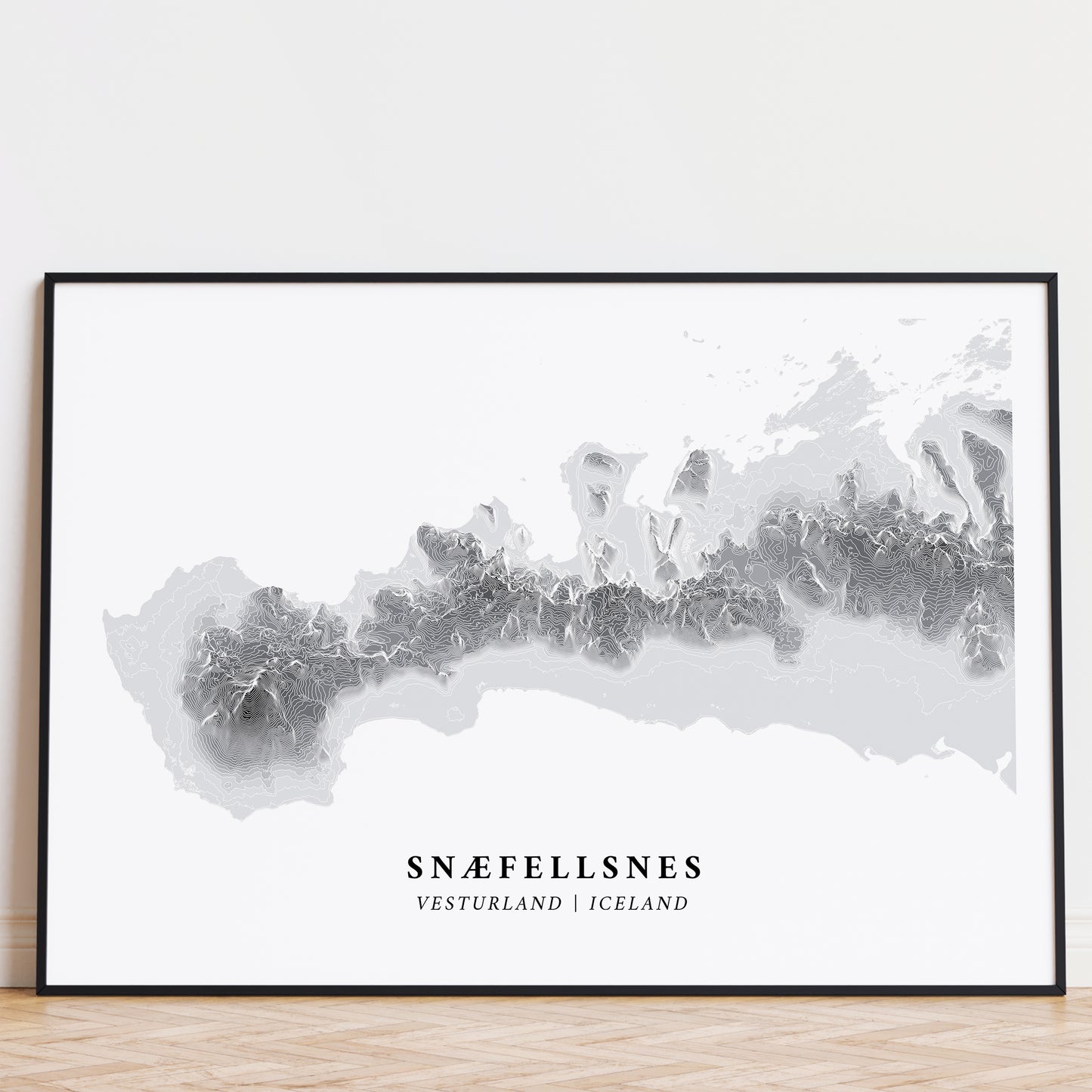 Snaefellsnes Peninsula Iceland Map Print