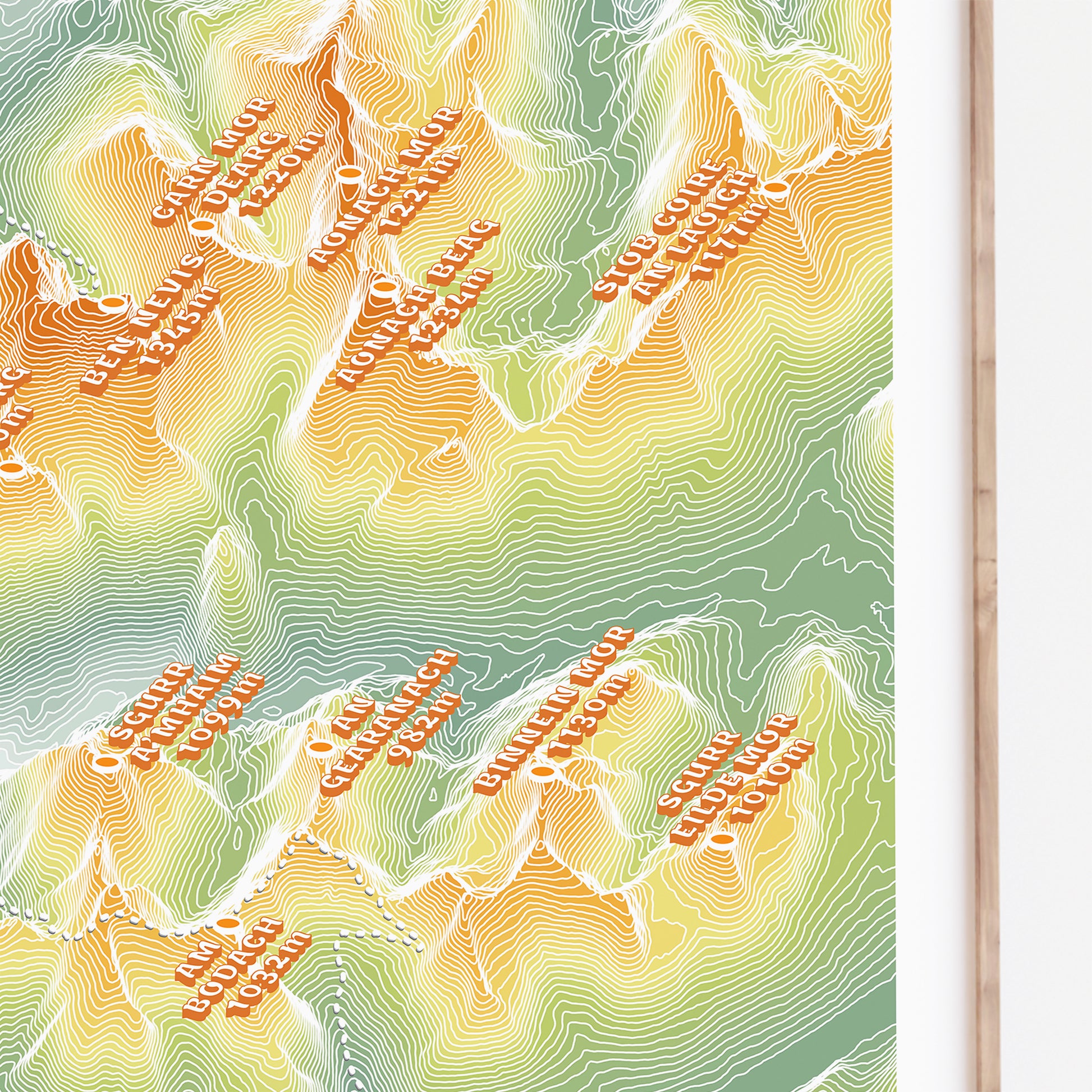 STeall MArathon Topographic Map Print