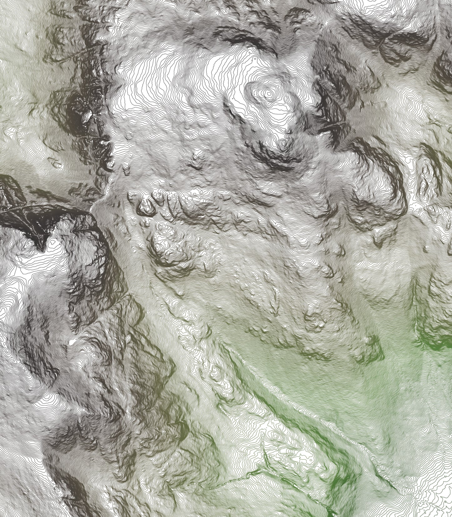 Scafell Pike Lake District Topographic Contour Map Print