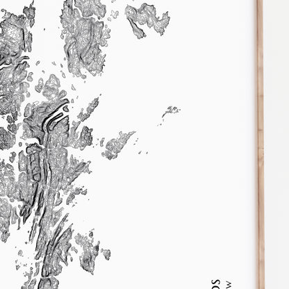 Shetland Islands Map Poster
