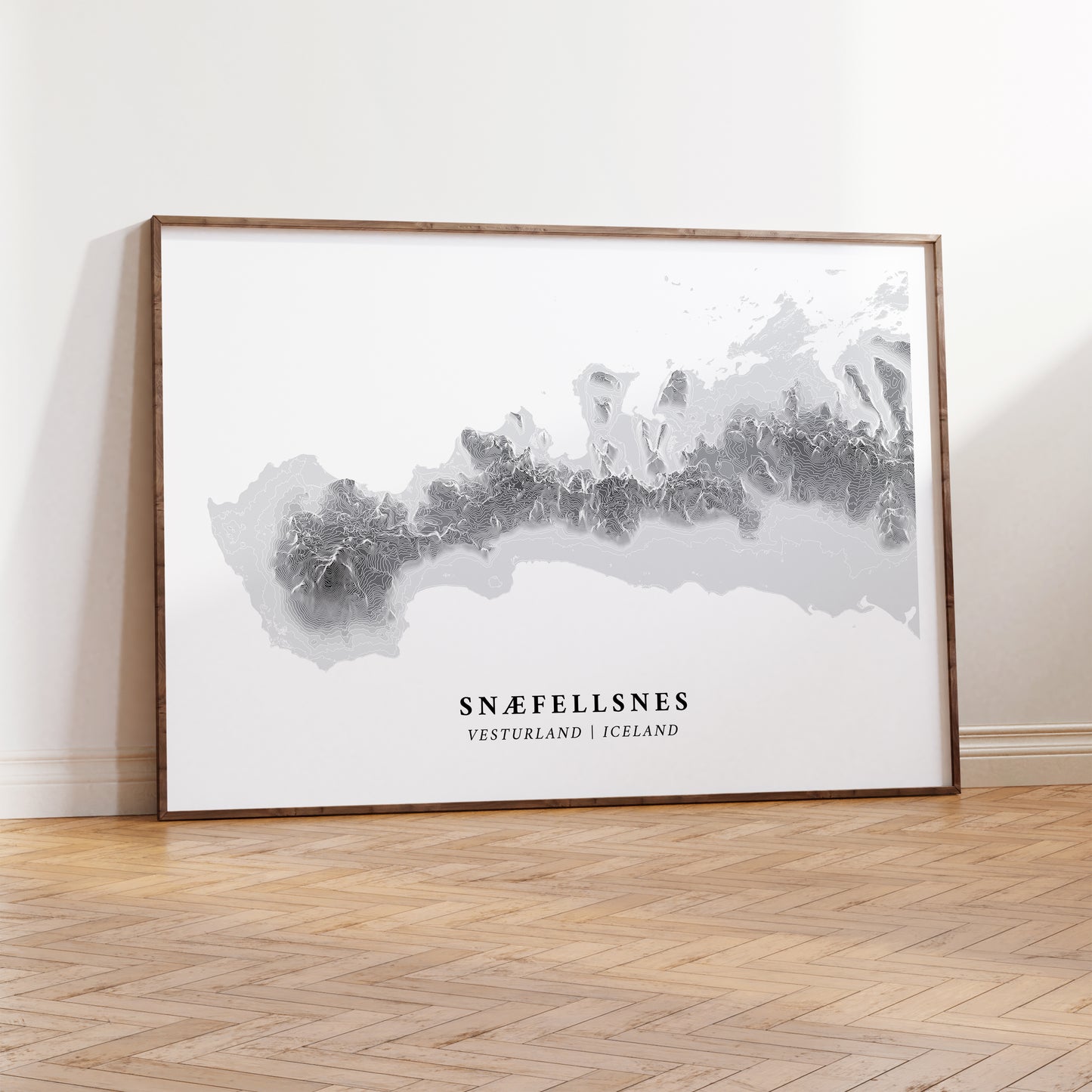 Snaefellsnes Peninsula Iceland Map Print