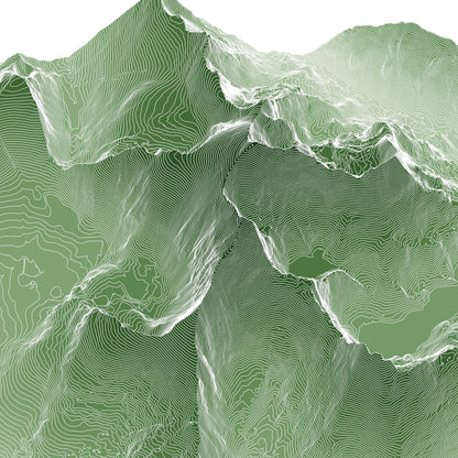 Snowdon Yr Wyddfa Isometric Topographic Map Print