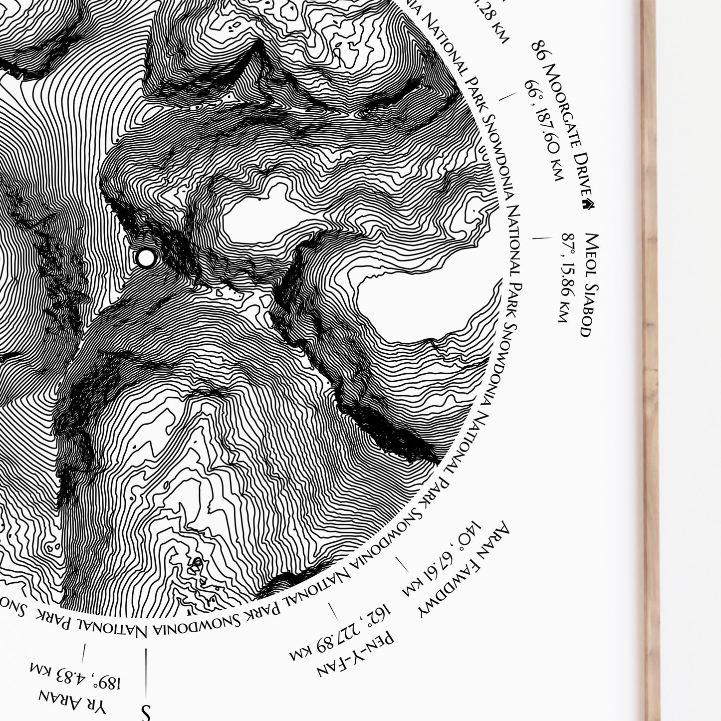 Snowdon Trig-Point Contour Map