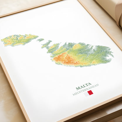 Malta Map Print