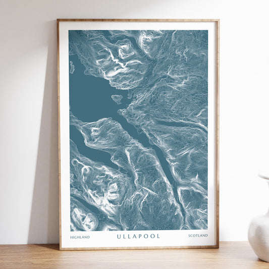 Ullapool Scotland Topographic Contour Map Print