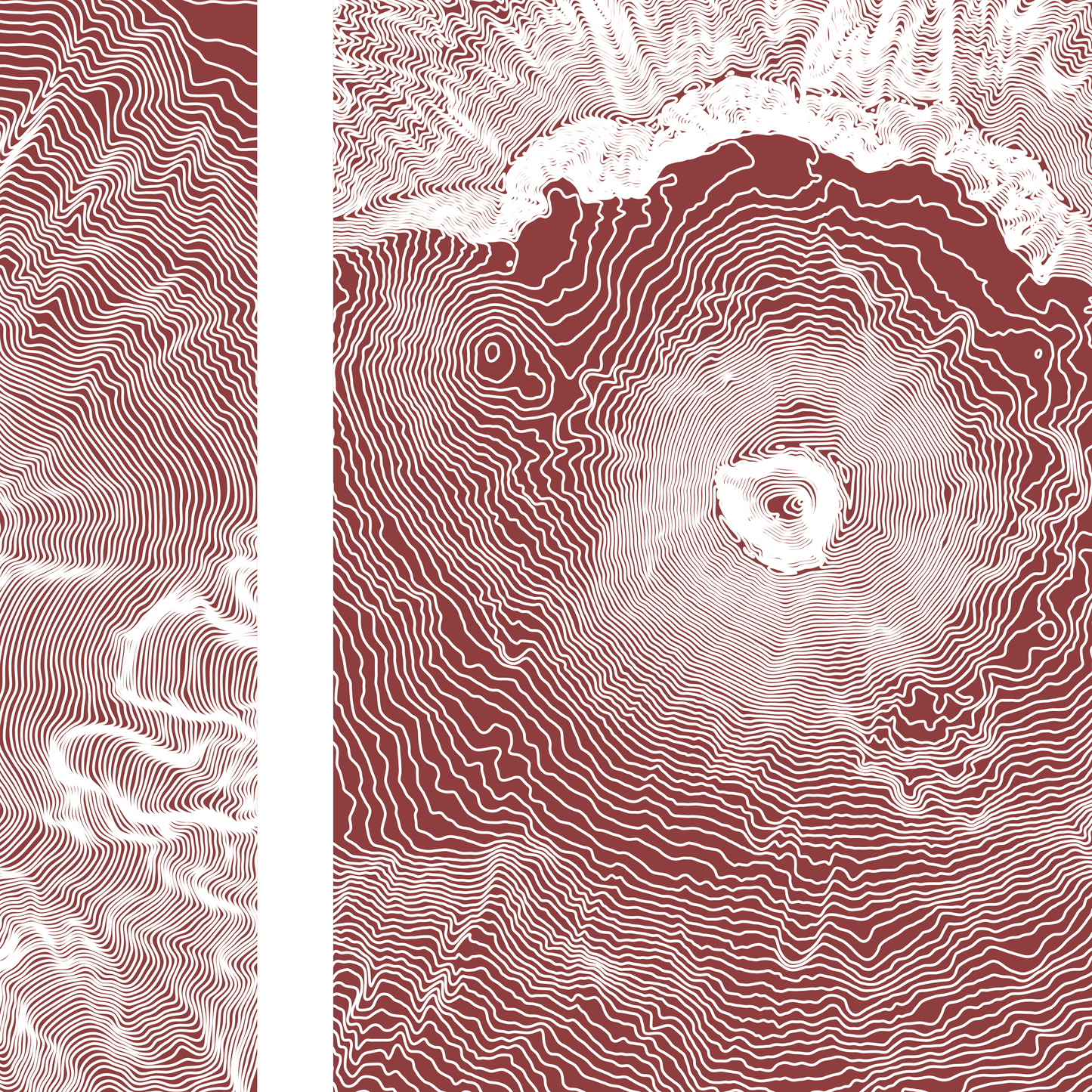 Italian Volcanos Trio Contour Map