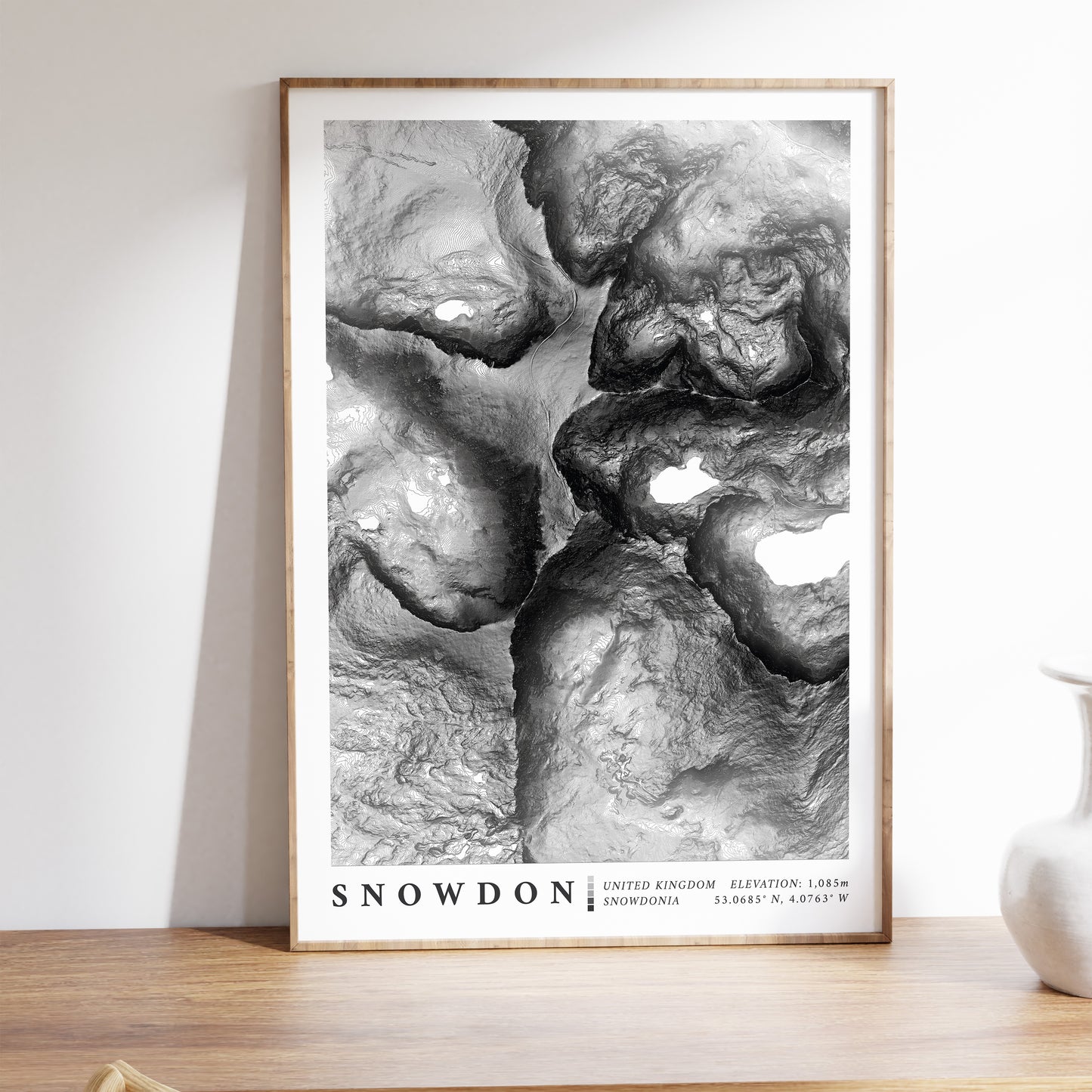 Snowdon Horseshoe & Crib Goch Topographic Map Print