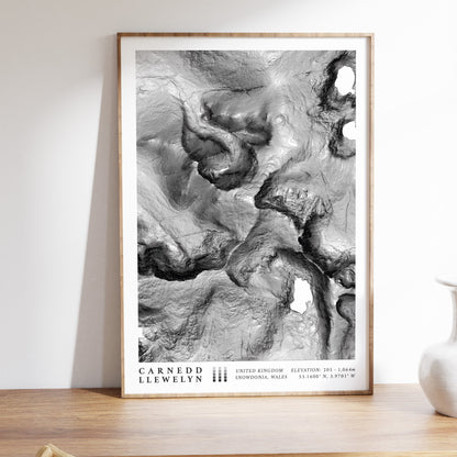 Carnedd Llewelyn Wales Topographic Map Print