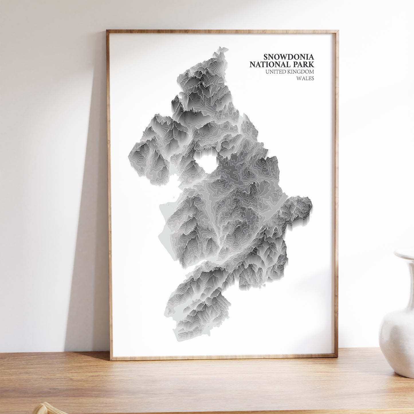 Snowdonia Eryri National Park Topographic Map Print