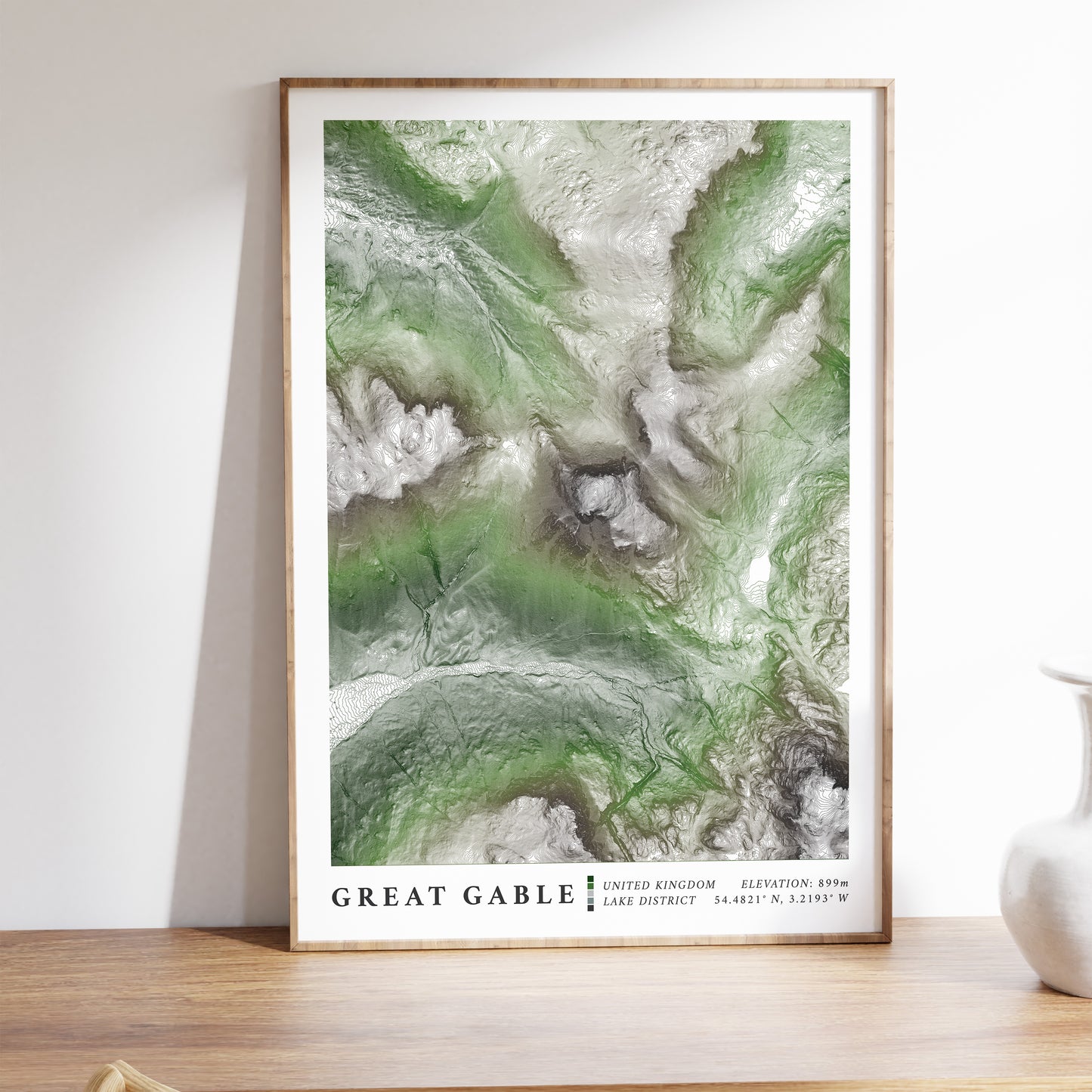 Great Gable Topographic Contour Map Print