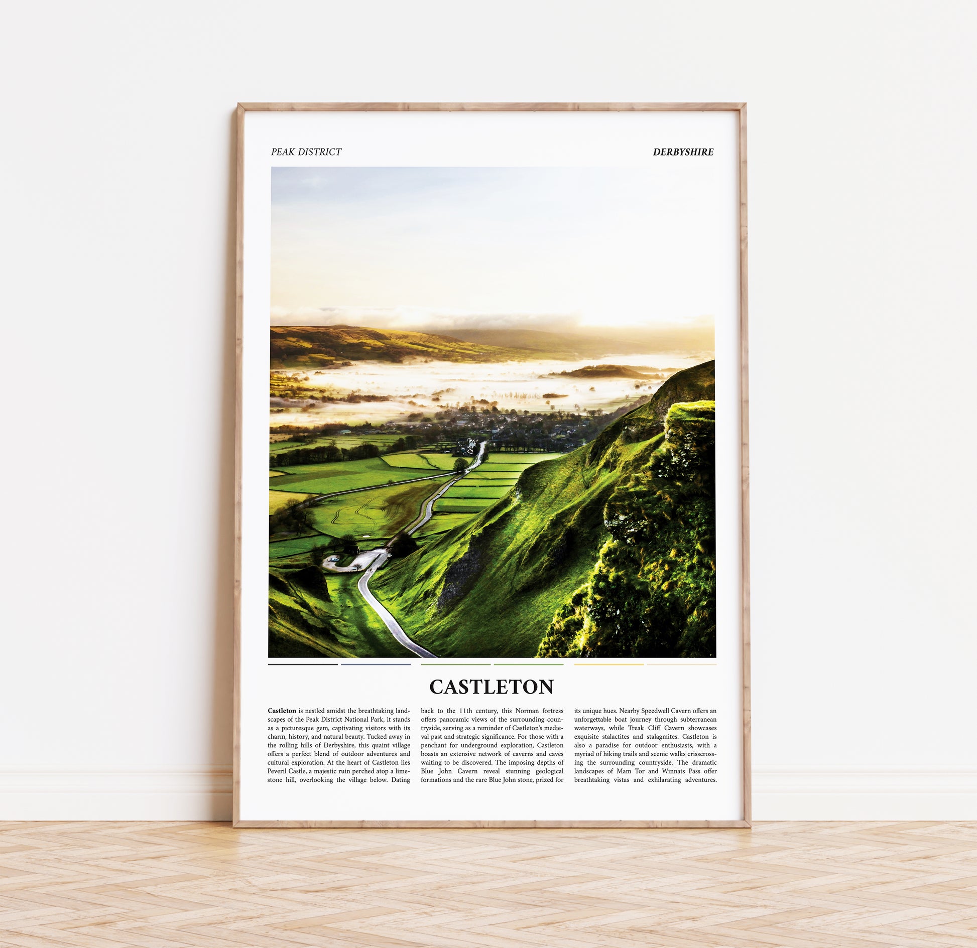 The Peak District Painting Style Travel Poster Print