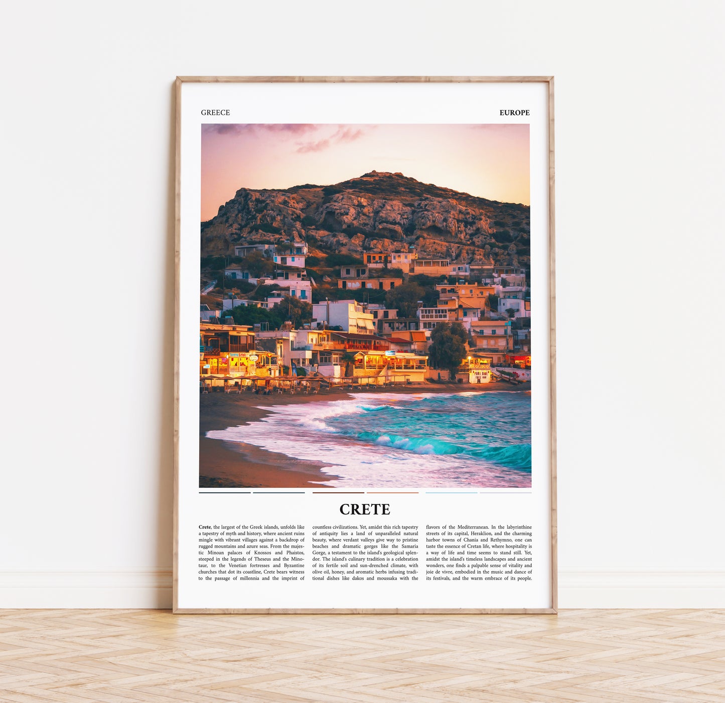 Greece Painting Style Travel Poster Print