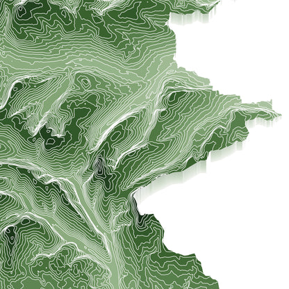 Yorkshire Dales National Park Topographic Map Print