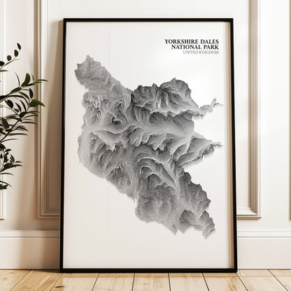 Yorkshire Dales Print National Park Topographic Map