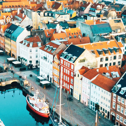 Copenhagen Denmark Travel Poster Print