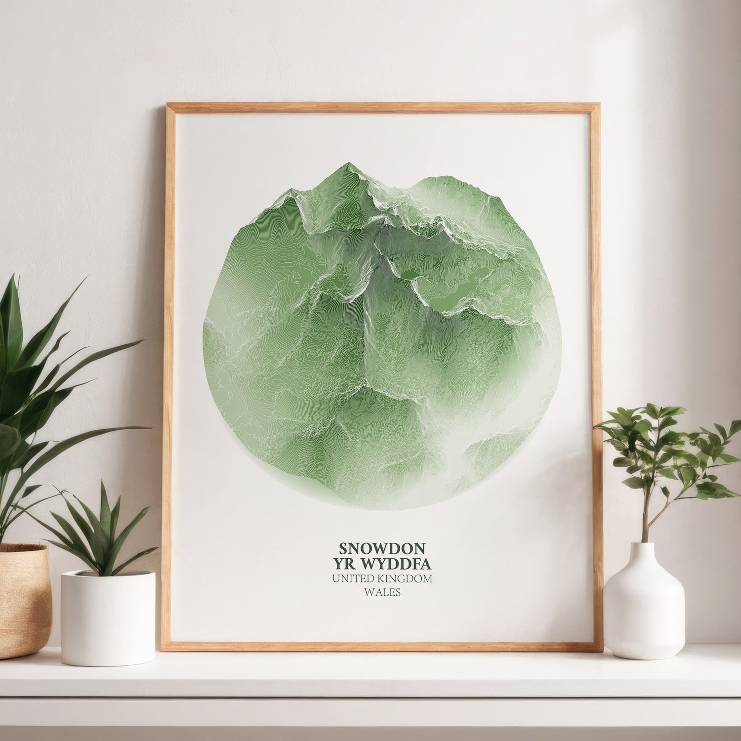 Snowdonia Snowdon Topographic Map Print