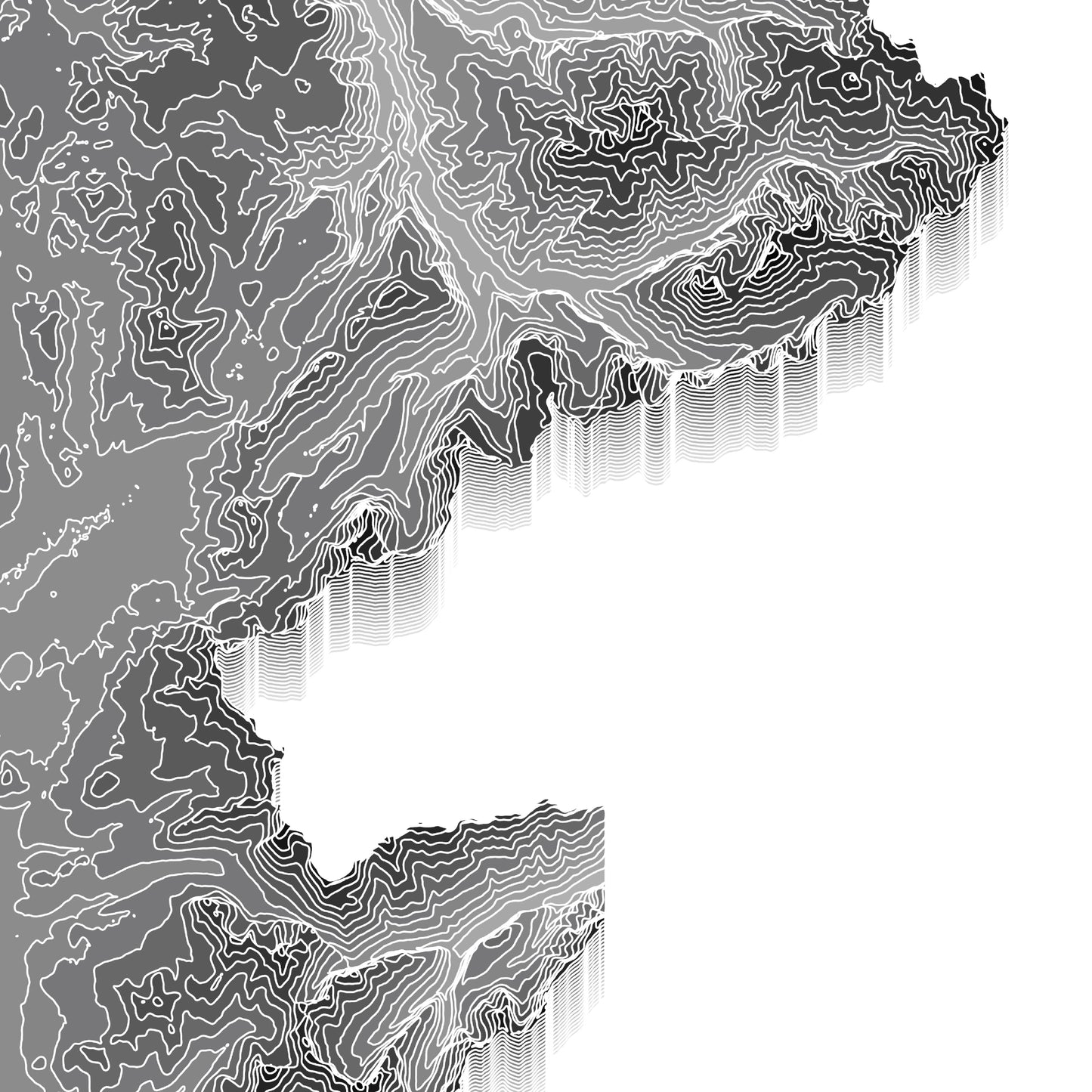 Yellowstone National Park Topographic Map Print